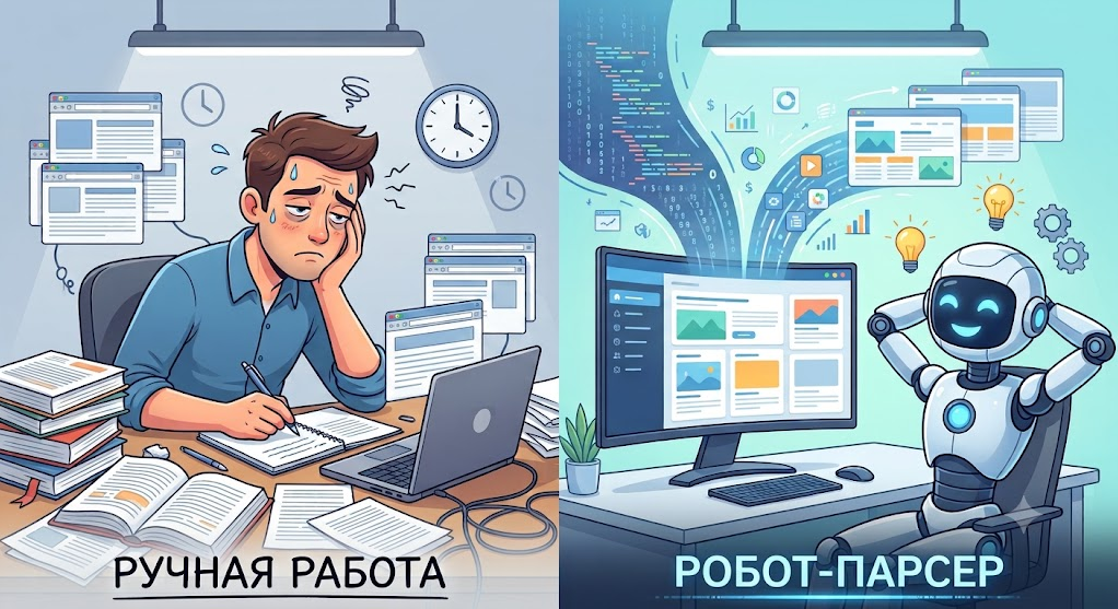 Парсинг сайтов облегчает ваш труд!